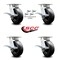 Service Caster 6 Inch Kingpinless Polyolefin Wheel Swivel Caster Set with Brake and Swivel Lock SCC-KP30S620-POR-SLB-BSL-4 - alternate 5